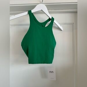 NWT Pure Barre Hera Longline Sports Bra in Kelly Green